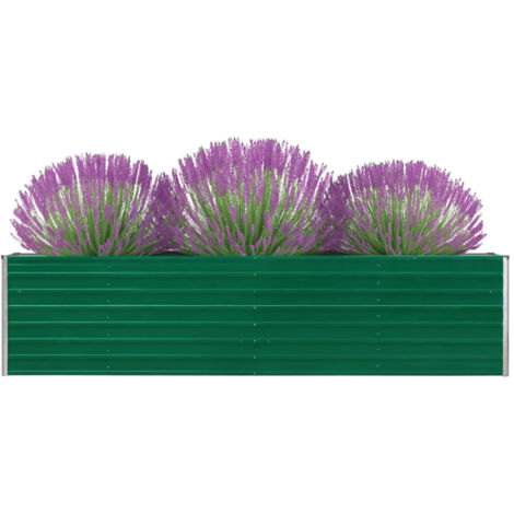 FIMEI Jardinière 320x40x77 cm Acier galvanisé Vert (1/5)