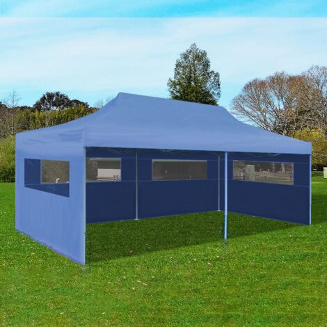 FIMEI Tente de réception pliable bleue 3 x 6 m (1/5)