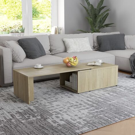 FIMEI Table basse Chêne sonoma 150x50x35 cm Aggloméré (1/5)