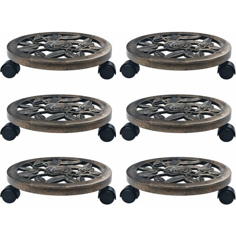 FIMEI Chariots pour plantes 6 pcs Bronze 30 cm Plastique (1/5)