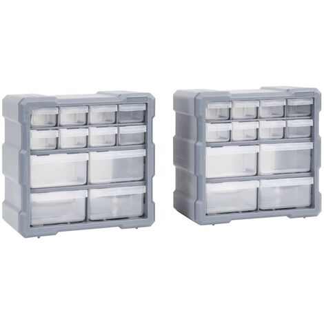 FIMEI Organisateurs multi-tiroirs avec 12 tiroirs 2 pcs 26,5x16x26 cm (1/5)