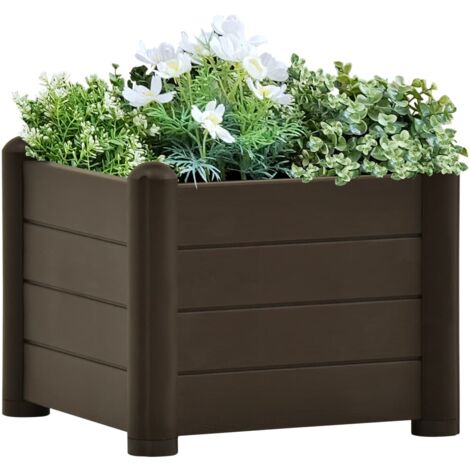 FIMEI Lit surélevé de jardin PP Moka 43x43x35 cm (1/5)