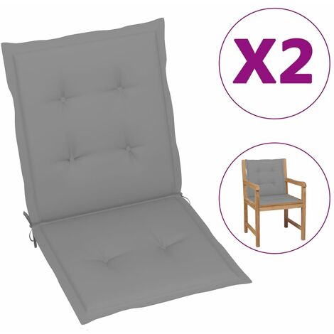 FIMEI Coussins de chaise de jardin 2 pcs Gris 100 x 50 x 3 cm (1/5)