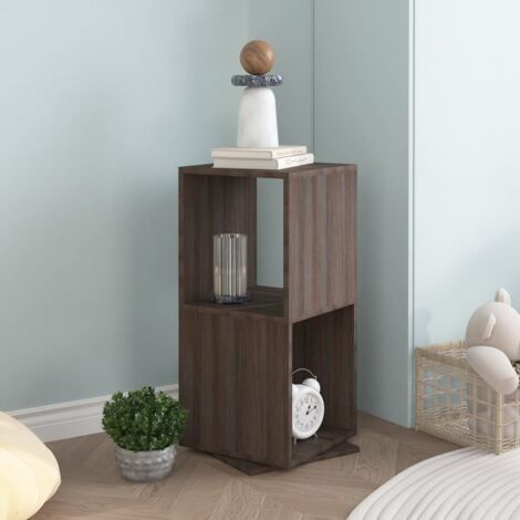 FIMEI Armoire rotative Gris et chêne 34,5x34,5x147,5 cm Aggloméré (1/5)