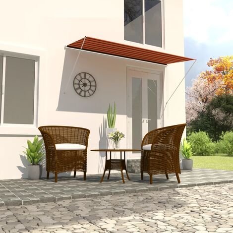 FIMEI Auvent rétractable 300x150 cm Orange et marron (1/5)