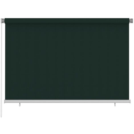 FIMEI Store roulant d'extérieur 220x140 cm Vert foncé PEHD (1/5)