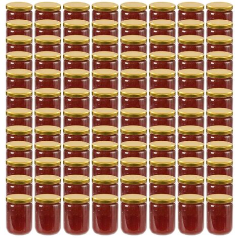 FIMEI Pots à confiture avec couvercle doré 96 pcs Verre 230 ml (1/5)
