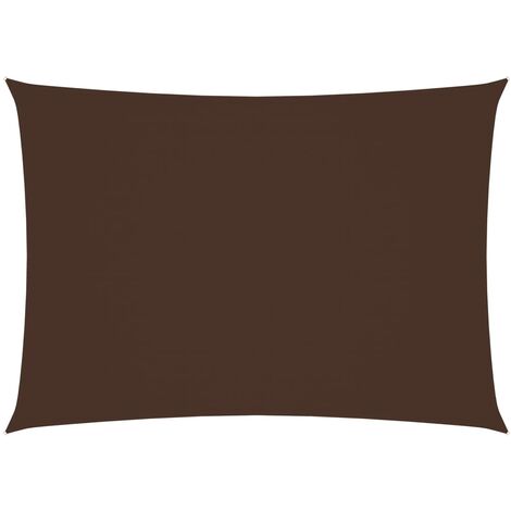 FIMEI Voile de parasol Tissu Oxford rectangulaire 3,5x4,5 m Marron (1/5)