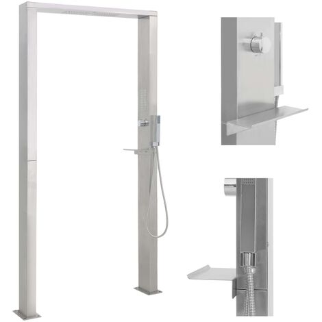 Furniture Limited - Douche d'extérieur à double jet Acier (1/5)