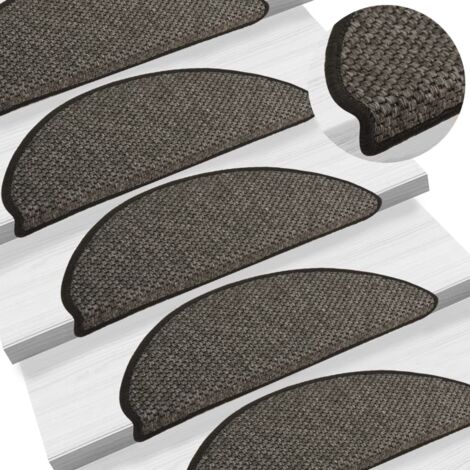 FIMEI Tapis d'escalier autocollants 15 pcs 65x25 cm Anthracite (1/5)