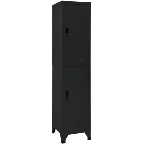 FIMEI Armoire à casiers Noir 38x45x180 cm Acier (1/5)
