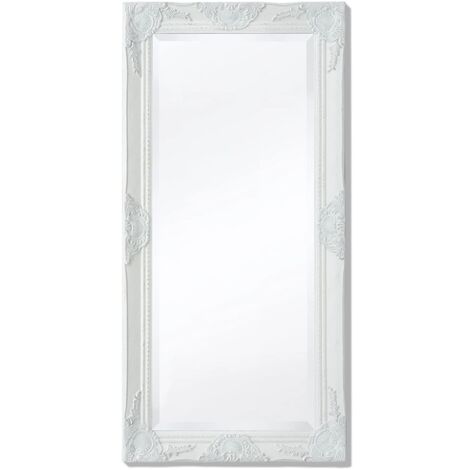 FIMEI Miroir mural Style baroque 100 x 50 cm Blanc (1/5)
