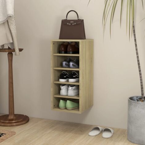 FIMEI Armoire à chaussures Chêne Sonoma 31,5x35x70 cm Aggloméré (1/5)