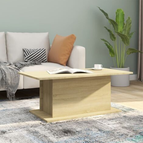 FIMEI Table basse Chêne sonoma 102x55,5x40 cm Aggloméré (1/5)