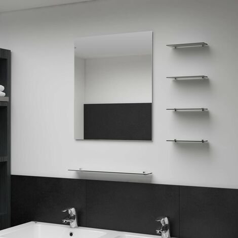 FIMEI Miroir mural avec 5 étagères Argenté 50 x 60 cm (1/5)