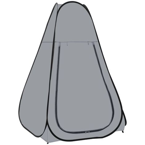 FIMEI Tente de douche escamotable Gris (1/5)