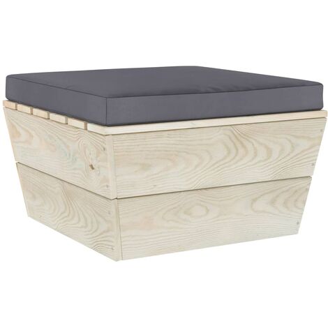 FIMEI Coussin de plancher de palette 60x60x6 cm Anthracite Tissu (1/5)