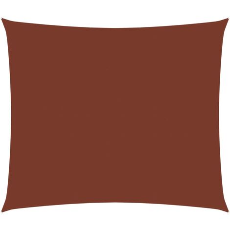 FIMEI Voile de parasol Tissu Oxford rectangulaire 2,5x4 m Terre cuite (1/5)