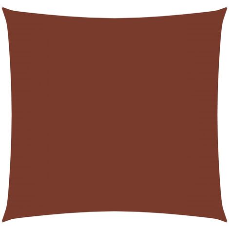 FIMEI Voile de parasol Tissu Oxford carré 4x4 m Terre cuite (1/5)