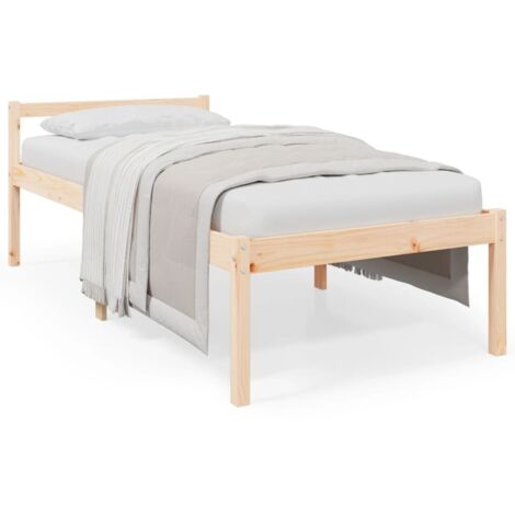 FIMEI Cadre de lit Bois massif 75x190 cm Petit simple (1/5)