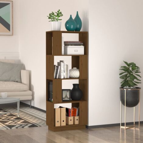 FIMEI Bibliothèque/Cloison Marron miel 51x25x132 cm Pin solide (1/5)