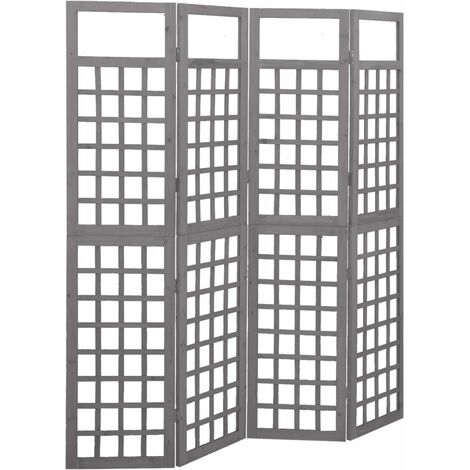 FIMEI Cloison de séparation à 4 panneaux Bois de pin solide 161x180cm (1/5)