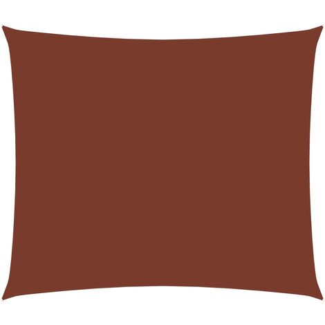 FIMEI Voile parasol Tissu Oxford rectangulaire 3,5x4,5 m Terre cuite (1/5)