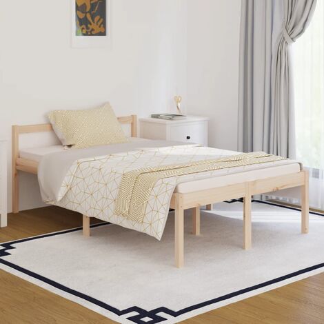 FIMEI Cadre de lit Bois massif 120x190 cm Petit double (1/5)