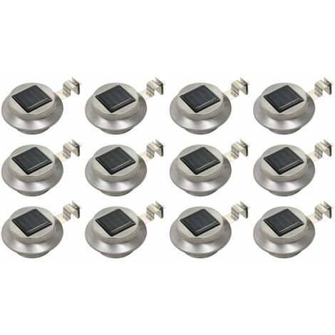 FIMEI Lampes solaires à LED rondes d'extérieur 12 pcs 12 cm Blanc (1/5)