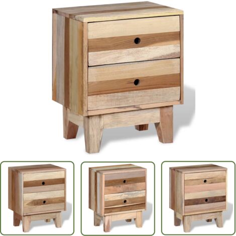 FIMEI Table de chevet Bois de récupération massif (1/5)