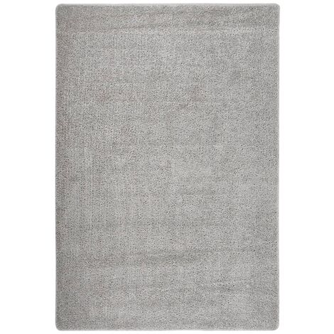 FIMEI Tapis shaggy antidérapant Gris clair 120x170 cm (1/5)