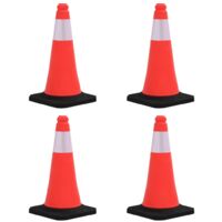 FIMEI Cônes de signalisation réfléchissants à base lourde 4 pcs 50 cm