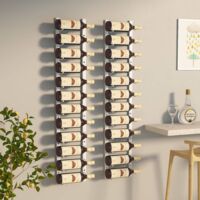 FIMEI Casier à vin mural pour 12 bouteilles 2 pcs Blanc Fer