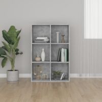 FIMEI Bibliothèque/Buffet Gris béton 66x30x97,8 cm Aggloméré