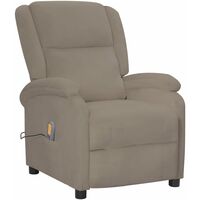 FIMEI Fauteuil de massage inclinable Gris clair Velours