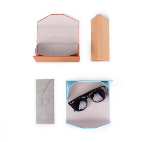 Étui à Lunettes Pliable Triangulaire - Léger, Portable, Protection Anti-chocs Pour Lunettes De Soleil & Lecture - 4
