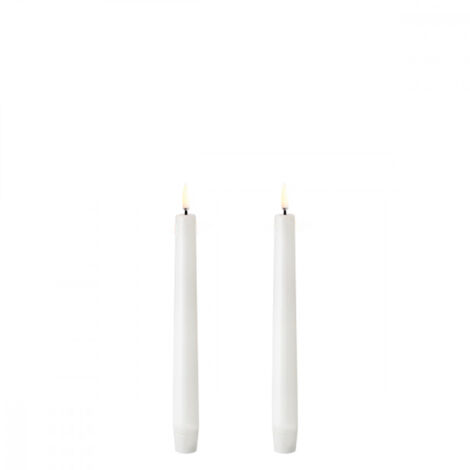 Lot de 2 chandelles LED 2.3x20cm Uyuni Blanc