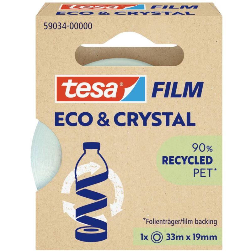 tesa ECO & CRYSTAL 59034-00000-00 Nastro adesivo tesafilm Tesafilm ® Eco &  Crystal Trasparente (L x L) 33 m x 19 mm 1 p