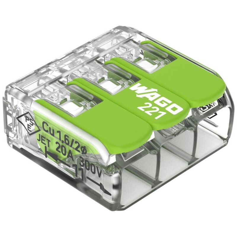 10 Morsetti A Innesto WAGO Compact 4x 0,5-2,5 Mm² Rossi - Foto 9