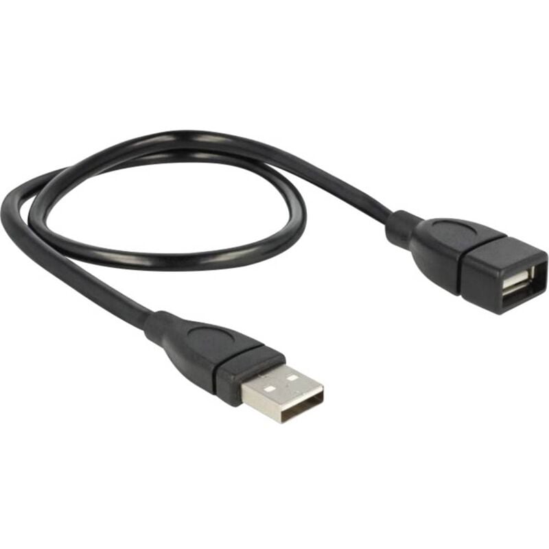 Delock Cavo USB USB 2.0 Spina USB-A, Presa USB-A 0.50 m Nero cavo