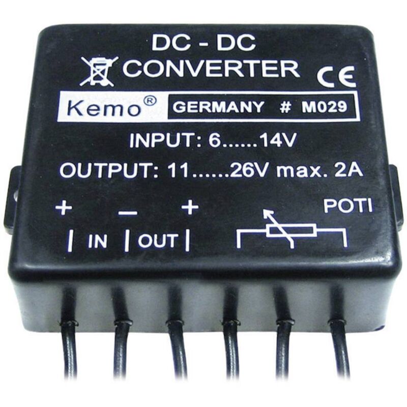 Kemo M029 Convertitore a tensione continua Componente sfuso Tensione  ingresso (range): 6 - 14 V/DC Tensione uscita (ran