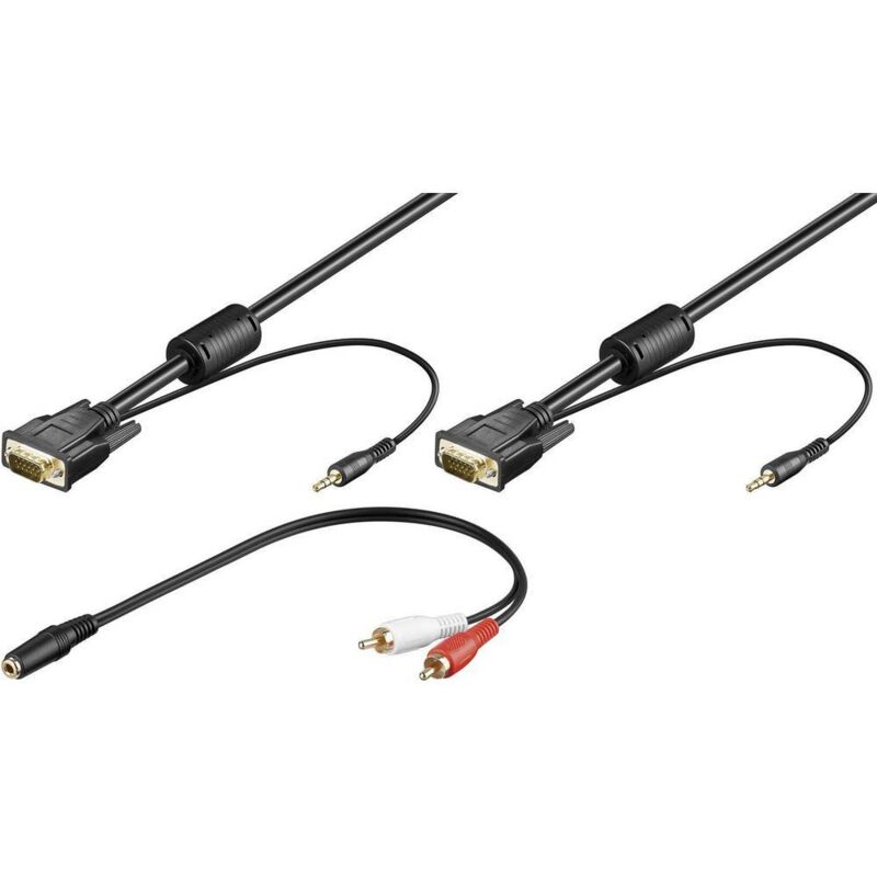 Cavo 5m Audio Da Jack 3,5mm Aux A 2 Rca Maschio Doppio Y Stereo 5 Mt A
