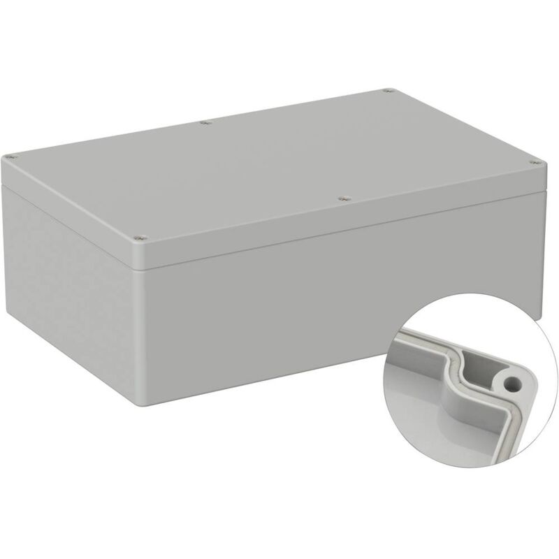 TRU COMPONENTS TC-9065684 Alloggiamento industriale 250 x 160 x 90 ABS  Grigio (RAL 7035) 1 pz.