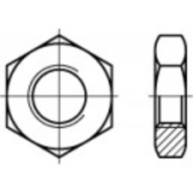 TOOLCRAFT 106994 Dadi esagonali M3 DIN 439 Acciaio galvanizzato zinco,  tropicalizzato 100 pz.