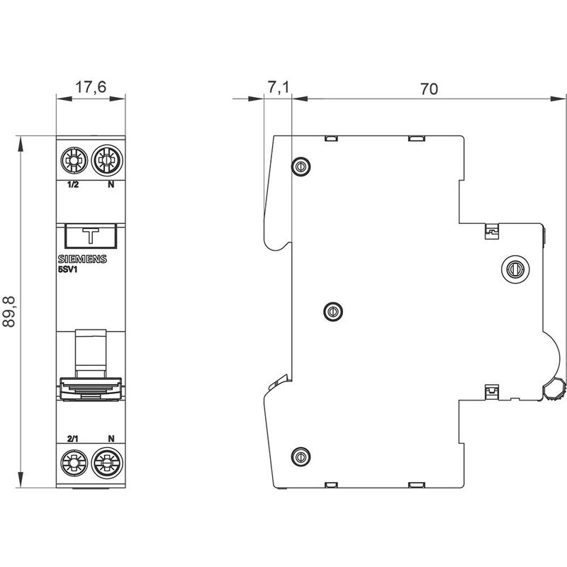 Interruttore Magnetotermico Differenziale 32A 4,5k Siemens 5SU13531KK32