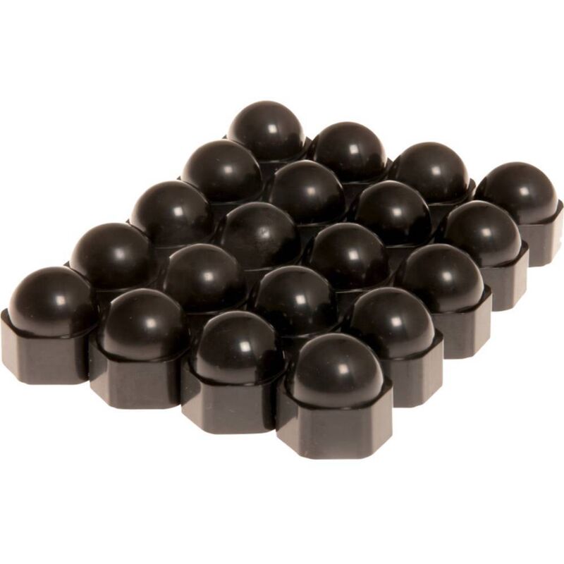 RUIAN 20 Copribulloni Per Ruota Da 19 Mm, Universali, Colore Nero, Con Strumento Di Rimozione, Per Auto E SUV