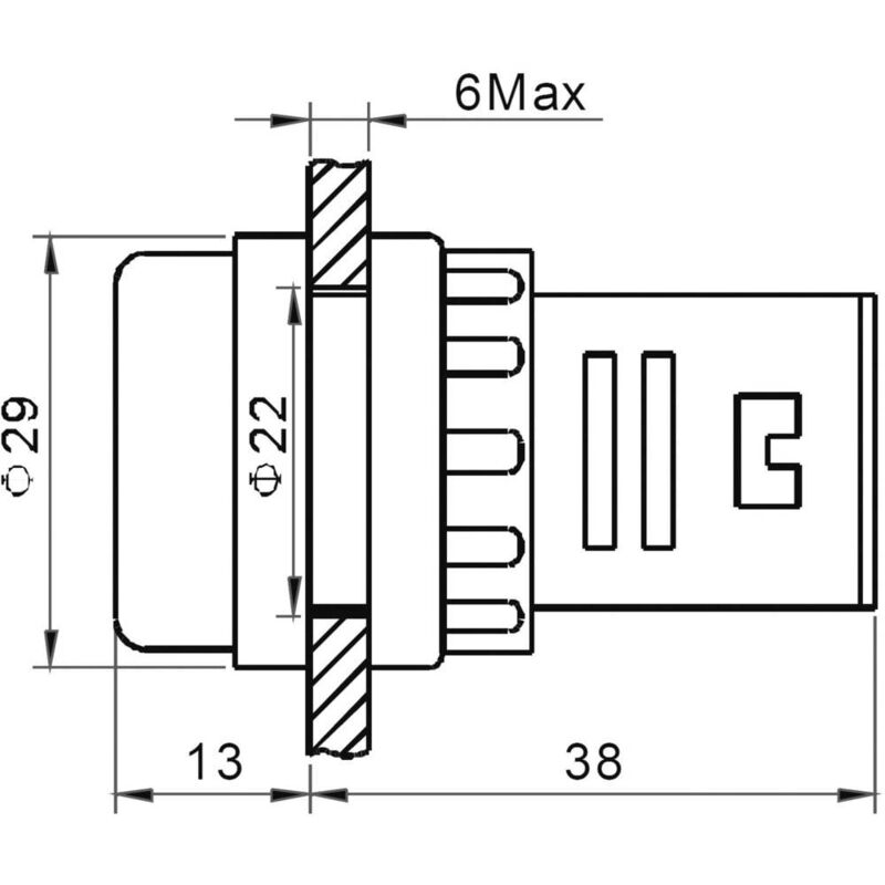 TRU COMPONENTS 140394 Luce di segnalazione a LED Verde 24 V/DC 1 pz. AD16- 22DS/24V/G