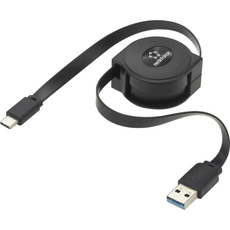 Renkforce Cavo USB USB 3.2 Gen1 (USB 3.0) Spina USB-C®, Spina USB-A 0.80 m  Nero RF-4352328