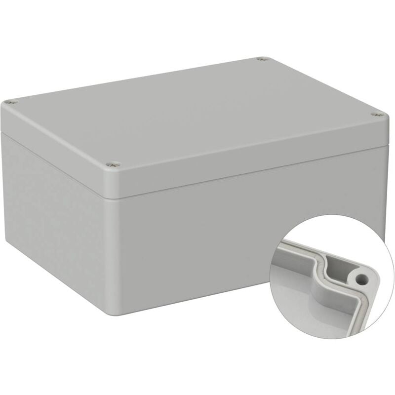 TRU COMPONENTS TC-9065680 Alloggiamento industriale 160 x 120 x 75 ABS  Grigio (RAL 7035) 1 pz.