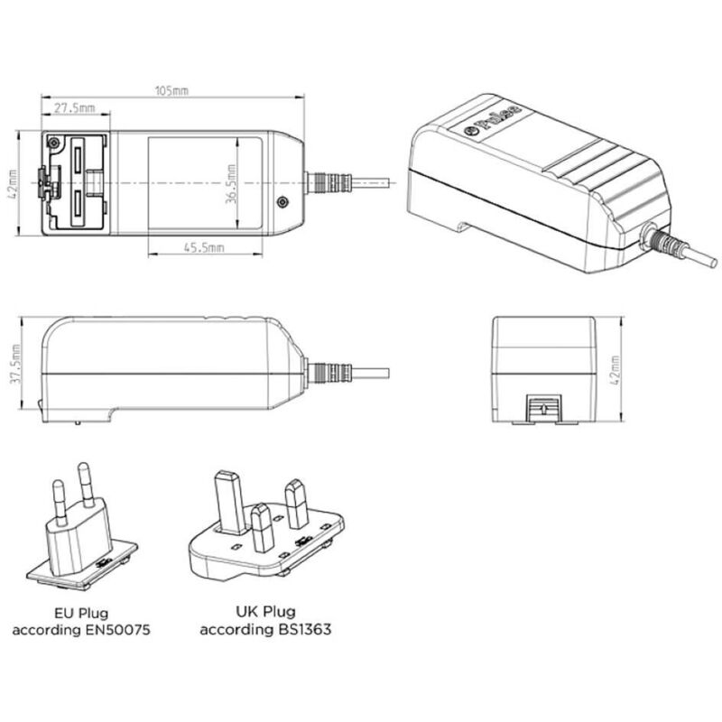Alimentatore A Spina Qoltec 20W 5V 4A 5,52,5 - Foto 13